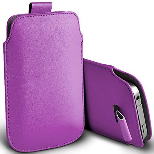 Mobile Phone Pull Tab Pouch Case Cover For the Doro 1370 (Lilac)