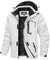TACVASEN Herren Winter Winddichte Winterjacke Warme Fleece-Futter Ski Übergangsjacke mit Abnehmbarer Kapuze, Weiß, 3XL