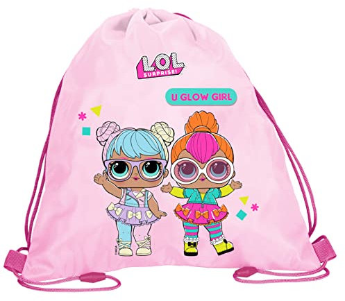 Kinder Turnbeutel/Sportbeutel 36x32 cm - LOL Surprise - Rosa