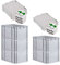 PROREGAL SuperSparSet 5x Eurobox NextGen Grip mit Scharnierdeckel und grünen Schiebeschnappverschlüssen, HxBxT 32x40x60cm, 65 L, Grau, Griffe geschlossen, Eurobehälter, Transportbox