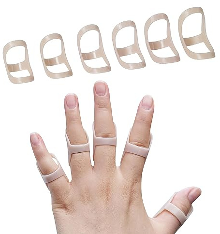 Soft Home 6 Pack Oval Finger Splints Waterproof Finger Splint for Arthritis, Trigger Finger,Mallet Fingers - Trigger Finger splints For Thumb, Index, Middle, Pinky or Ring Finger