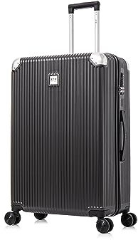 ATX Luggage Large Suitcase Hard Shell on 4 Dual Spinner Wheels Super Lightweight ABS Hold Check in with Built-in TSA Lock (Gun Metal Grey, 110Liter)