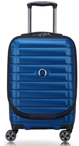 DELSEY Paris - Shadow 5.0 - Hartschalen-Kabinenkoffer 55 cm x 35 cm x 25 cm - 36 L - S - Blau