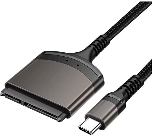Myqqhbs Cable Tipo-C a 3.0 Adaptador a USB C Cable 2.5 Pulgadas Disco Duro Externo SSD HDD 22 Pin III para PC