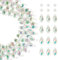 Beadthoven Lot de 2 rangées de perles en verre en forme de goutte d'eau - Couleur AB - Violet - Pour la fabrication de bijoux