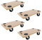 SUBTLETY Rollbrett Transportwagen Transporthilfe mit Rollen 58x29x11cm Tischtransportwagen Möbelroller mit Anti-Rutsch Pads Transport Rollbretter bis zu 200KG für Möbel Pflanzen Werkstatt (4 Stück)