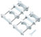 sourcing map Double Antenna Mast Clamp, 2pcs V Jaw Block with Bolts Mast to Mast Clamp Pole to Pole Mounting Bracket for Outdoor Antenna