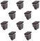 Interruptor Unipolar 1P 16A Conmutador Superficie, Compatible con Bticino Living, Vimar Plana, Interruptores (10 Unidades, Negro)