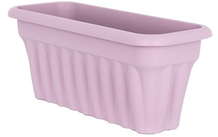 Muddy Hands 60cm Long Pink Trough Plant Pot Large Plastic Planter Outdoor Garden Vegetable Herb Flower Box