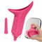 HIEERBUS Urinoir féminin Pliable réutilisable pour Femme - Entonnoir pour uriner Debout - Gobelet Portable en Silicone avec étui Tube pour Camping, extérieur, Voyage, randonnée (Rose)
