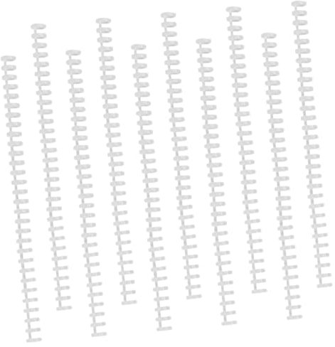 NUOBESTY 10st Runde Loch Binde Notizbücher Draht Spiralbindung Spiral- Das Notizbuch Spiralbindekämme Maschine Notizbuch Aus Papier Spiralblock Ordner Für Die Schule Kabel Plastik Weiß