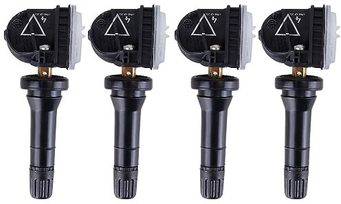 Surakey 4 Stück 2036804 Reifendrucksensor Passend für Ford Galaxy S-Max Edge Fiesta Mondeo Mustang TPMS mit 433 MHz Reifendruckkontrollsystem RDKS-Sensoren 2318453 5291383
