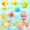 Jouets de Bain pour 3 Ans et Plus | Canne à pêche magnétique + Boules d'animaux Lumineuses et Canard/Bateau à remonter | Jouet éducatif pour la motricité et Les Couleurs, sûr et Robuste