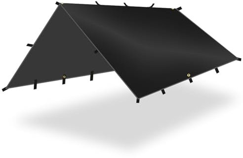 Illkjasfc Lona impermeable para tienda de campaña, toldo de jardín, sombrillas para exteriores, camping, toldos, refugios, lonas con cuerda y clavos para el suelo