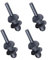 YYFHR 4-teiliger Hutablage-Clip, passend for Skoda, Fabia Octavia Roomster/Citroën Saxo/Opel, Montagehakenhalterung Kofferraumablage-Clip