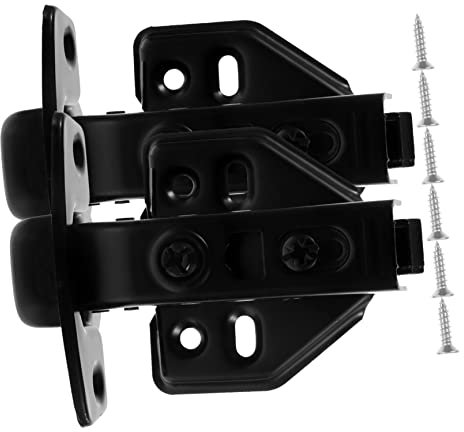 MAGICLULU Bisagras Negras para Gabinetes 2 Piezas Bisagras Amortiguadoras para Puertas de Cocina Cierre Automático Diseño sin Marco la Funcionalidad