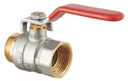 pokm toolsmarket - Kugelhahn mit Stopfbuchse 1 IG/AG Messing 16 bar 120°C Absperrventil mit nachziehbarer Dichtung Kugelventil Trinkwasser Heizung