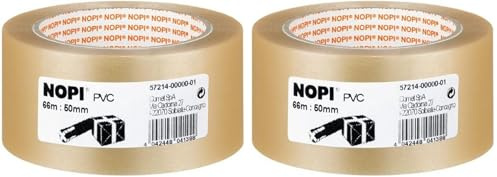 tesa NOPI Packband^ transparent^ 66m x 50mm (Packung mit 2)