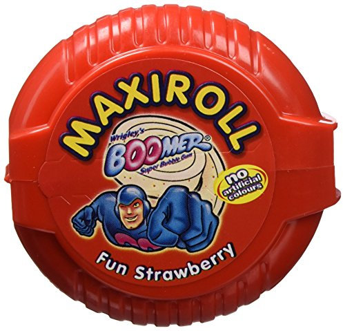 Boomer - Chicle Maxi-Roll Fresa - [Pack de 4]