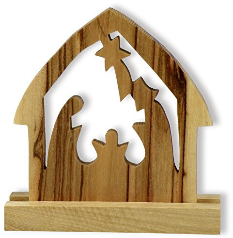 °° Weihnachtsschmuck Krippe aus Olivenholz