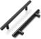 goldenwarm 10 Pieza Tiradores Armarios Tiradores Cocina Negro Tiradores Cajones -LS201BK224 Tirador Puerta Corredera de Acero Inoxidable Manillas Tiradores para Muebles T Barra Tiradores Vintage 224mm