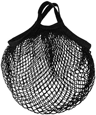 Bolsa de malla reutilizable para la compra Negra