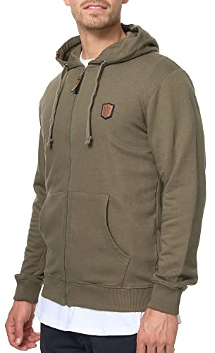 Indicode Herren Braidwood Kapuzensweatjacke Zip-Hoodie mit Reisverschluss