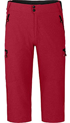 Bergson PORVOO Capri | Herren 3/4 Radhose, 2 in 1 (mit gepolsterter Innenhose) - Robuste Herren 2in1 3/4 Radhose mit gepolsterter Innenhose, Normalgrößen, herausnehmbare, einknöpfbare Innenhose mit B