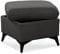 CAVADORE Hocker Lotta / Skandinavischer Stauraumhocker als Beistellhocker / leichte Fleckentfernung dank Soft Clean / 58 x 47 x 58 / Anthrazit