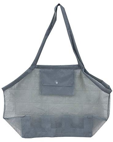 Faltbar Tasche für Wasserspielzeug Schwimmen Sport Outdoor Strandtasche Kinder Spielzeug Aufbewahrungstasche Sandspielzeug Netztasche Organizer (Grau)