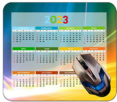 YENDOSTEEN Gaming Mauspad 2023 Jahre Kalender mit Urlaub, Blütenblätter Hintergrund weiße Mauspads M348