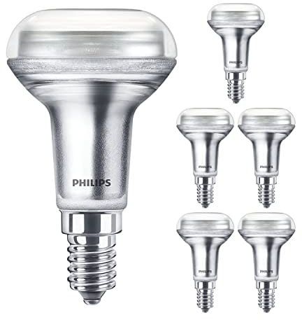 Philips 6 Pack CorePro LED Reflector R50 Dimmable Spot 4.3W (60W) | E14 SES Small Edison Screw | 36 Degree Beam | 2700k Warm White | 320 Lm | 15000 Hours | Car Air Freshener Included | 80+ CRI