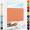 Schuette® Plissee ohne Bohren zum Kleben ● Premium Kollektion: Sunset (Orange) ● 25x100cm (Breite x Höhe) ● Suprafix Faltrollo Klebehalterung ● Bequeme Rollo Montage inkl. Video