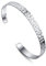 Amberta Bracciale Rigido da Donna in Argento Sterling 925: Bracciale Effetto Martellato Sottile in Argento