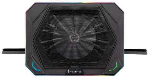 SureFire Bora X1 Gaming Laptop Cooling Pad, Raffreddatore per laptop fino a 17 pollici, velocità ventilatore regolabile, più potenza, illuminazione RGB
