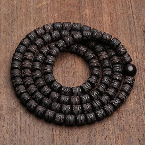 MELRIE 1 Stück Ebenholz Schwarz Palisander Paar Armband Symbol des Lebens Liebesarmband Schwarz Yoga Perlenarmband-8mmx8mm