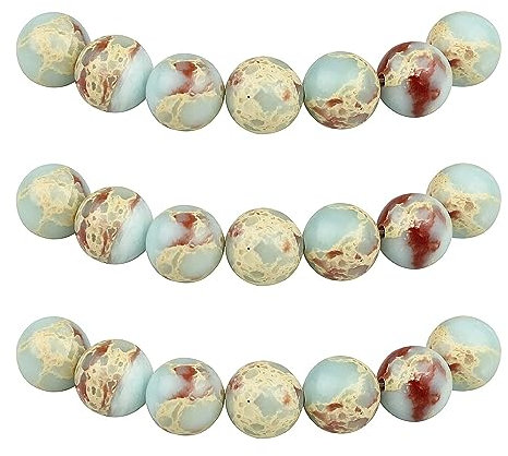 MJDCB Perlen zum Auffädeln 4mm 85 stück Schlangenhaut Stein Halbedelsteine Perlen mit Loch Natürliche Lose Runde Steinperlen für Herstellung Schmuck Armbänder Halsketten