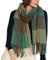 Baynetin Damen Winter Senior Plaid Kaschmir Schal,Kariert Pashmina Übergroßer Herbstschal Stolen,Tartan Schultertuch Mit Quasten,Karomuster Warmer Oversized Fransen Poncho (Dunkelgrün)