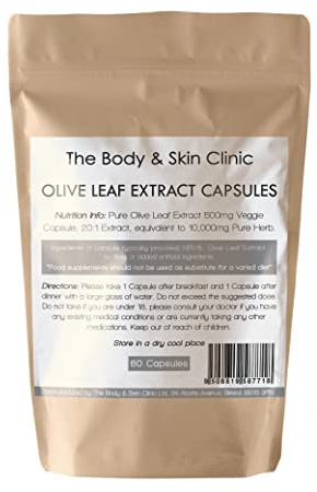 Olive Leaf Extract - Maximum Strength - High in Oleuropein -10,000mg - UK Made - Zero Additives - Pullulan (60 Capsule Pouch)