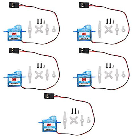 CENPEK Lot de 5 micro servo numérique 3,7 g GH-S37D pour contrôler la direction du vol de l'avion RC avion hélicoptère bateau