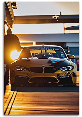 HALOUB Sportauto-Poster für BMW F82 M4 Rennwagen, dekoratives Gemälde, Leinwand, Wand- und Kunstbild, Dekoration für Familienzimmer, 30 x 45 cm