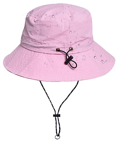 INSISMY Sonnenhut Damen Herren UV Schutz Wanderhut Packbar und Faltbar Bucket Hat mit Haken Verstellbarer Wasserdichter Regenhut
