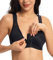 Lemorosy Posture Bra Full Coverage Front Closure Wirefree Unpadded Back Support Underwear(Black,36D)