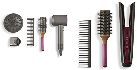 Casdon 73252 Dyson Supersonic Styling Set | Interactive Toy Hairdryer for Children Aged 3 Years & Up | Looks and Works Like The Real Thing & 73352 Dyson Corrale Styling Set