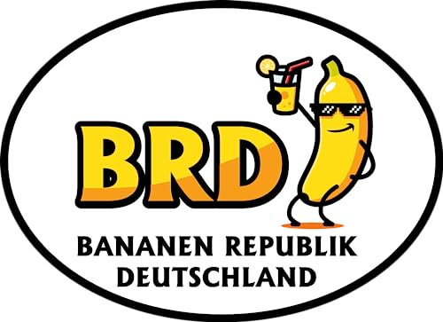 Sammys Shirt Store BRD-Bananen Republik Vinyl-Aufkleber Sticker für Auto wetterfest 12cm