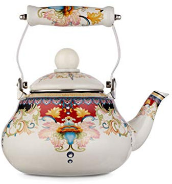 Emaille Emaille Cool Wasserkocher Teekanne Nostalgischer Induktionsherd Wasserkocher Gas Gasherd Haushalt Große Kapazität Commemoration Day