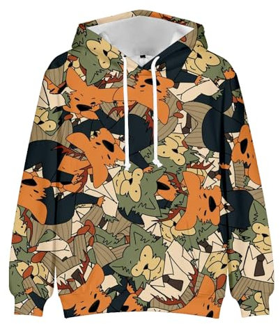 Zhongkaihua Anime BEASTARS Felpa con cappuccio a maniche lunghe Pullover Casual Sportswear College Style Felpa con stampa Cartoon & Anime Unisex Street Style Felpa con cappuccio