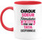 quotedazur - Mug Annonce Tata - Formidable Se Révèle Être Une Tata Exceptionnelle - Cadeau Future Tante - Annonce Grossesse - Rouge/Céramique