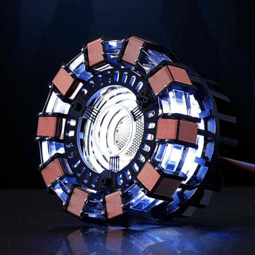 Euvdora 1:1 DIY Model Arc reactor MK1 Remote Control Lights Acrylic display box Tony stark Heart Chest Lamp Handmade Toys