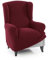 FAVERTI® Super elastischer Bezug für Ohrensessel, 1-Sitzer, 70 bis 100 cm, Modell Novele, Bordeaux, hochwertiger Schutz aus Jacquard-Stoff, Baumwoll-Touch, Ohrensesselschutz